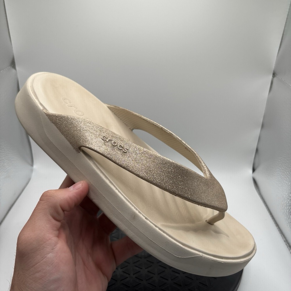 Crocs Getaway Glitter Flop Women's Size 10 Flip‎ Flop Sandals EUC
